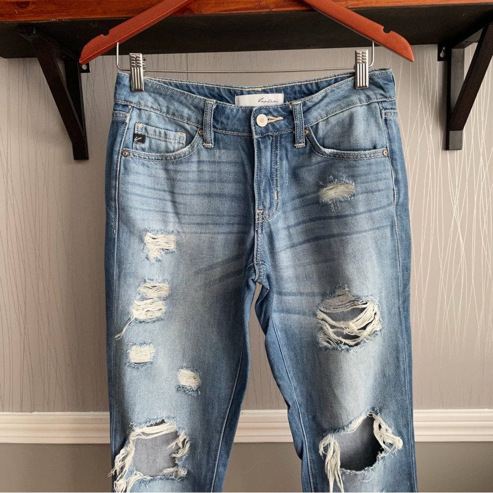 Kancan Mid Rise Boyfriend Fit Denim Jeans KC8281M - Picture 5 of 12